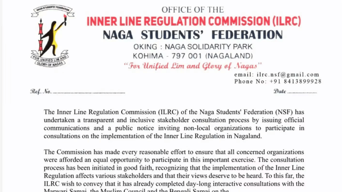 Inner Line Regulation Commission (ILRC) of the Naga Students' Federation (NSF)